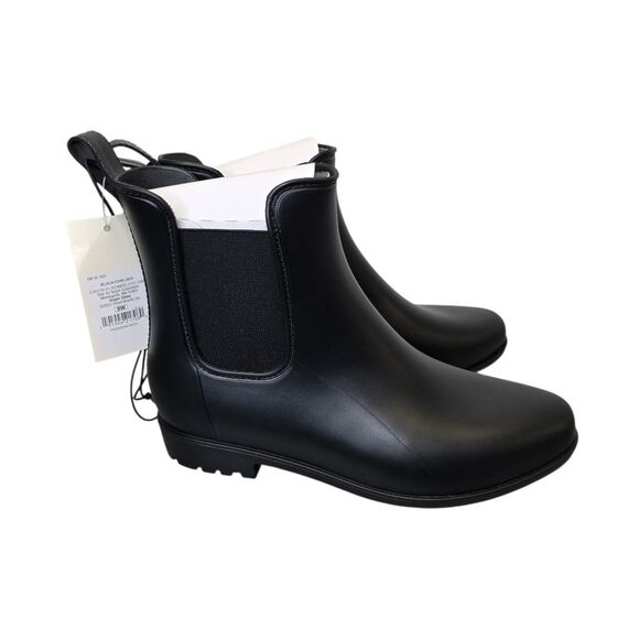 NWT A New Day Women's 9W Wide Chelsea Black Waterproof Ankle Rain Booties - Picture 3 of 12